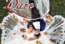 Leave Me If You Dare Novel artwork with newly wedded couple