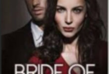 Bride of Mr. Billion cover shows a man in black cloth standing behing a lady in red dress