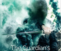 A facelesss man holds a swift sword in The Guardian’s Divine Sword novel cover