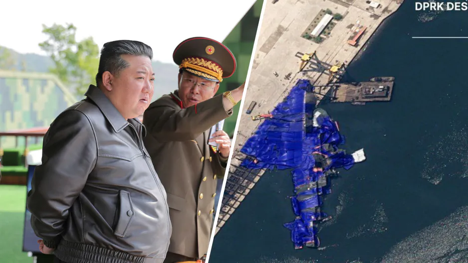North korean warship launch